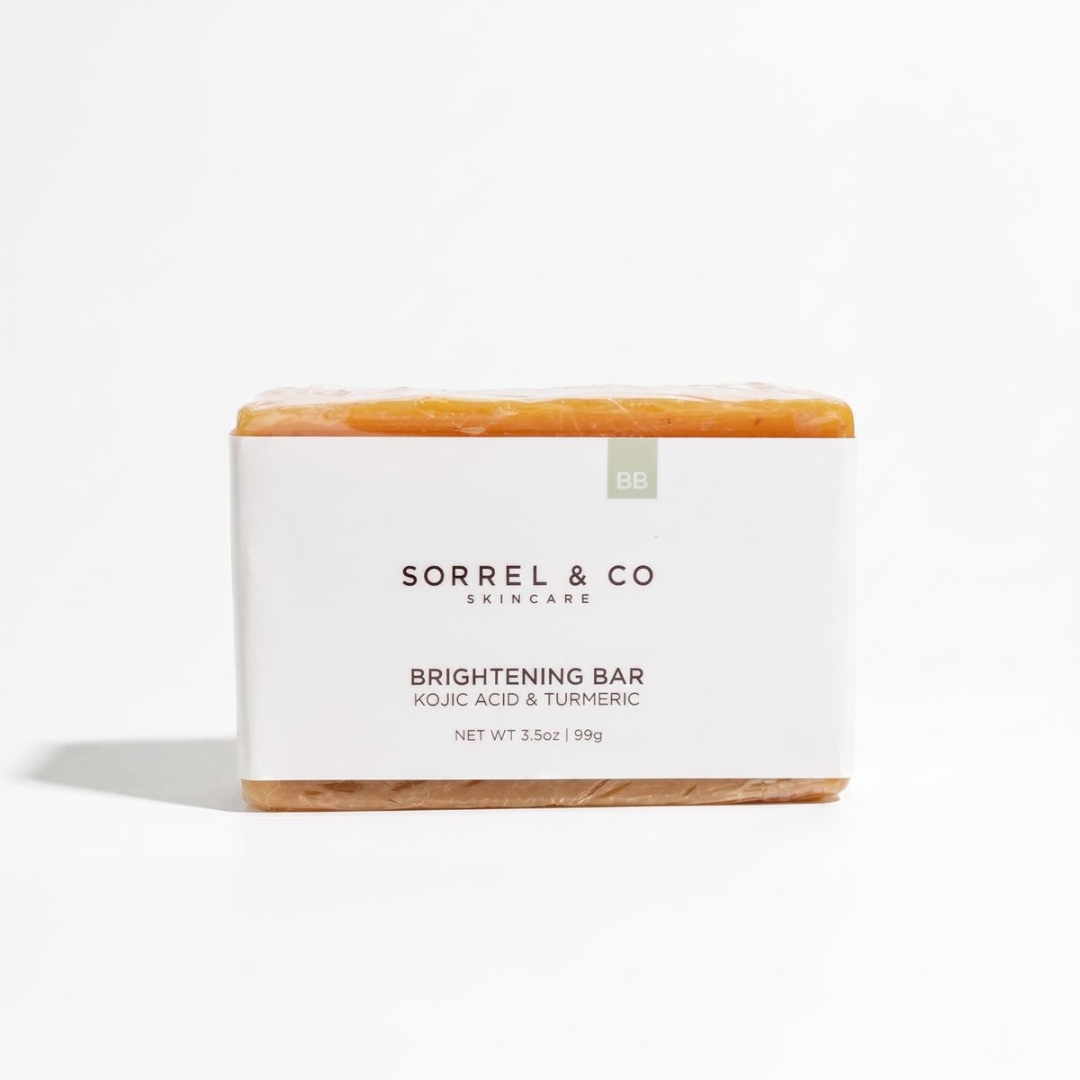 Brightening Bar with Kojic Acid & Turmeric on a white background