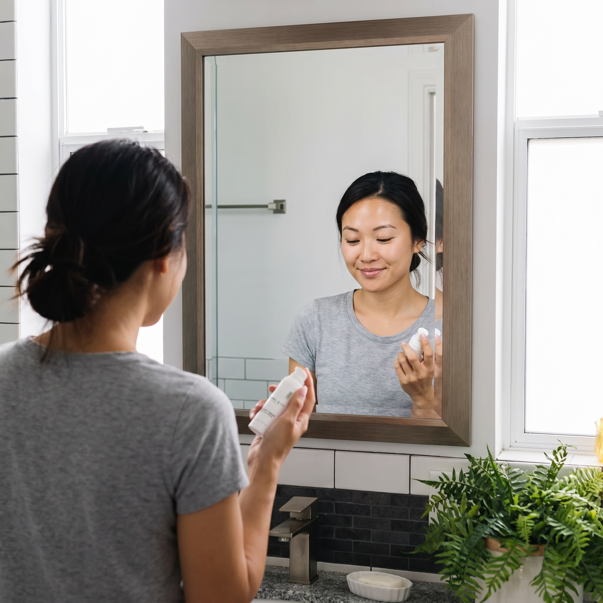 Clarity Serum with 10% Niacinamide in use