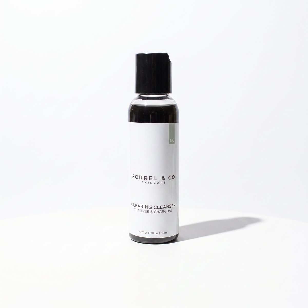Clearing Cleanser with Tea Tree & Charcoal on a white background