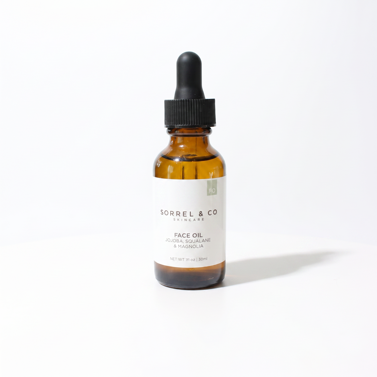 Face Oil with Jojoba, Squalane & Magnolia on a white background