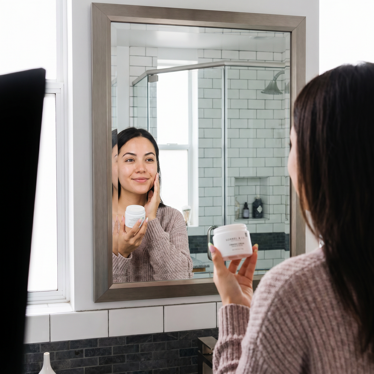 Firming Cream with DMAE & CoQ10 in use